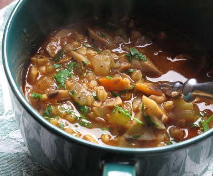 Рецепт Гречневый суп с шампиньонами на квасе