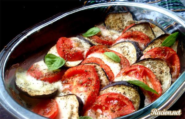 Рецепт Баклажаны с помидорами и сыром моцарелла