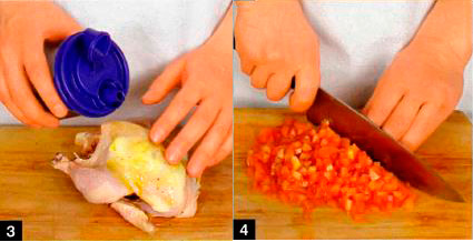 Цыпленок в духовке в сливочно-чесночном соусе
