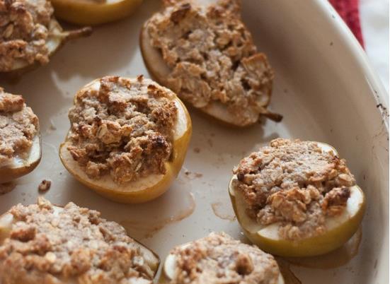 Рецепт Запеченные яблоки и груши в духовке с овсянкой. Приготовление 

блюда