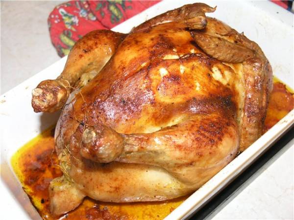 Рецепт Фаршированная курица для праздничного стола в духовке. Приготовление 

блюда