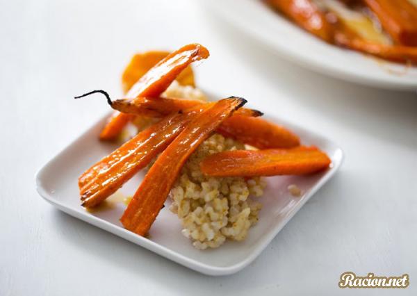Рецепт Морковь запеченная в духовке с рисом. Приготовление 

блюда