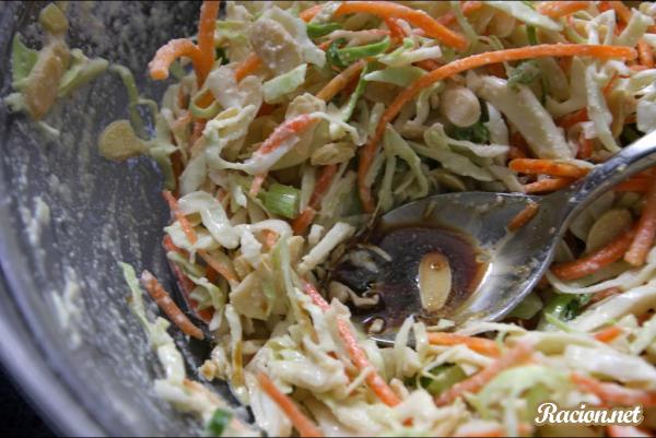 Салат из свежей капусты по азиатски