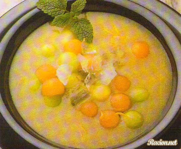 Рецепт Холодный фруктовый суп с дыней. Приготовление 

блюда