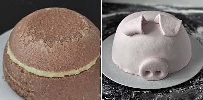 Торт Свинка из мастики