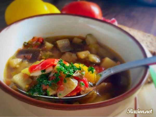 Рецепт Суп из овощей гриль. Приготовление 

блюда